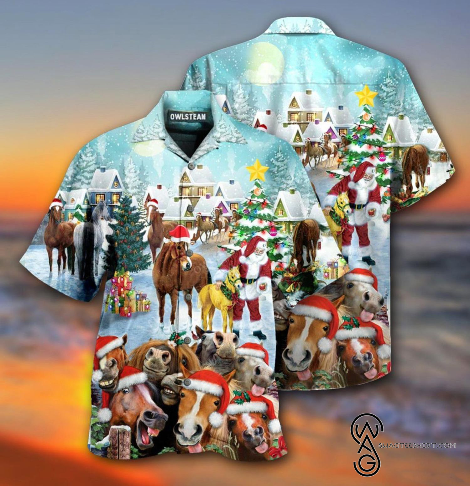 [Top Trending] Horse Love Christmas Very Happy Christmas Hawaiian Aloha Shirts